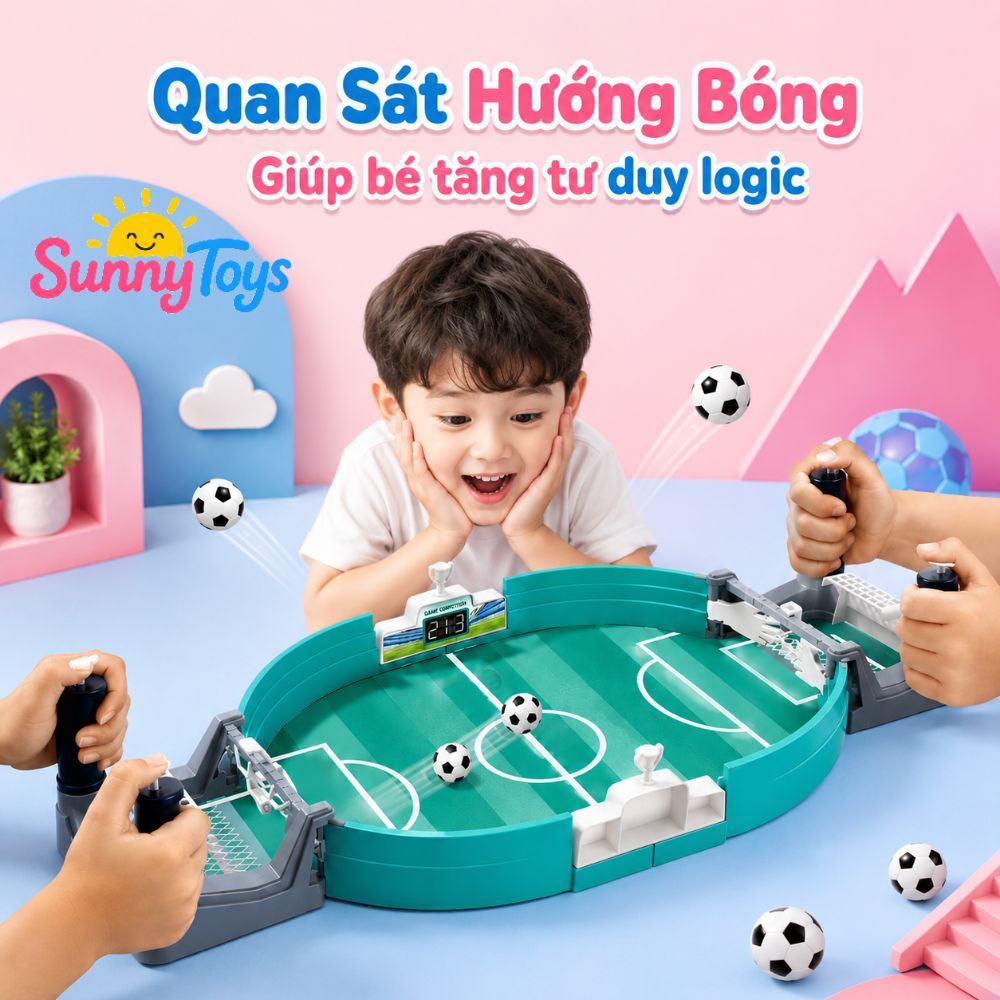 Bàn Đá Bóng Mini SunnyToys - Đồ Chơi Thể Thao Vui Nhộn Cho Bé Tại Nhà