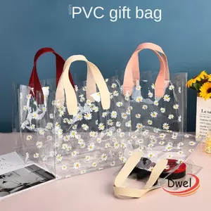 Túi mua sắm trong suốt DWEL, Túi Tote trong suốt Little Daisy, Túi quà tay cầm PVC
