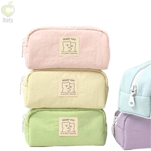 Túi Đựng Bút ROLY, Bút Chì Hoạt Hình Màu Trơn, Quà Tặng Dễ Thương Với Mặt Dây Chuyền Ngôi Sao Dung Tích Lớn Văn Phòng Phẩm Người Tổ Chức Học Sinh