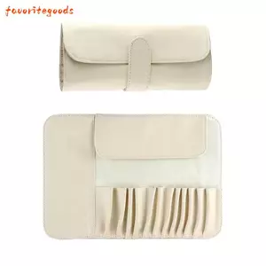 Túi đựng cọ trang điểm FAVORITEGOODS, Mỹ phẩm 12 / 18 lỗ chức năng, Túi lăn nhẹ PU di động Dụng cụ trang điểm