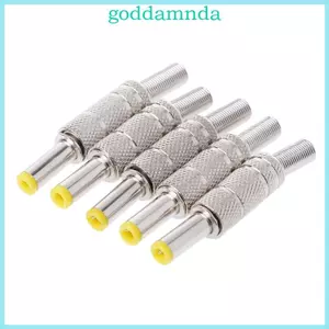 GODD 5 Chiếc Kim Loại 5 5x2 1mm Cho DC Power Nam Cắm Jack Adapter Kết Nối Với Màu Vàng