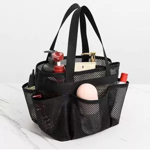 Túi lưới di động đi biển Dung tích lớn Tắm bơi Túi lưu trữ di động Rỗng Bento Hộp cơm trưa Túi