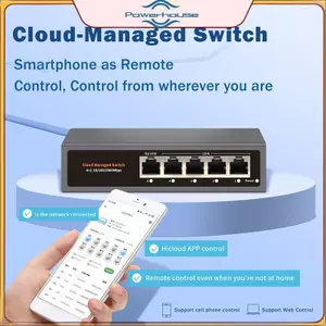 Công tắc Ethernet được quản lý đám mây POWER Hi-S21-5G, WEB / Công tắc mạng Gigabit Ethernet được quản lý trên đám mây Ứng dụng Công tắc 5 cổng 100 / 1000Mbps.