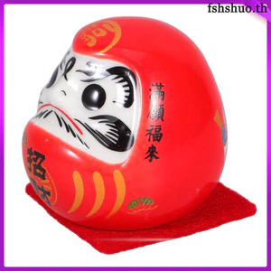 Tượng Dharma Gold Decor Doll Mini Made Japan Garden Clay
