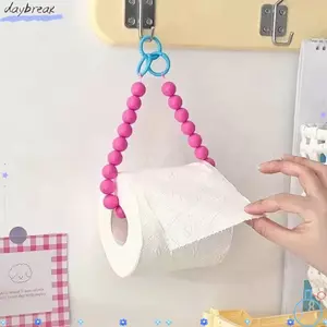 Giá đỡ cuộn giấy vệ sinh DAYBREAK, Giá treo khăn giấy đính cườm treo tường, Trang trí đầy màu sắc Đa chức năng Dopamine Phụ kiện gia đình Phòng tắm
