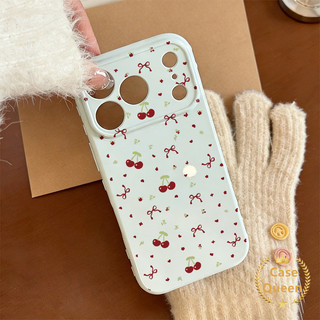 Tương thích với iPhone 17 15 16 14 11 12 13 Pro Max Air X XS Max 7 8 14 Plus Thời Trang Đơn Giản Toàn Màn Hình Màu Đỏ Nơ Anh Đào