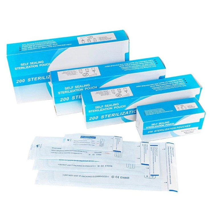 Hộp 200 túi hấp YLDENT khử trùng gói gọn sẵn - Túi hấp sẵn -Túi hấp vô khuẩn