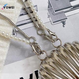 YOWEI Mới Lipsti Túi Nữ Ngọc Trai Thời Trang Mini Ví Đeo Ngang Túi Vỏ Túi Đeo Vai VN