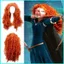 SY3 Pixar Brave Merida Công Chúa Cosplay Tóc Giả Tóc Xoăn Halloween Trang Phục Hóa Trang Hiệu Suất Ảnh Đạo Cụ Lông Tơ Hairpi