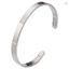 Vòng tay trị liệu từ tính bằng thép không gỉ 304 được đánh bóng rộng Thiết kế mở Giảm ngáy