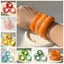 THEGIRL8B Nhựa Lắc Tay, Vòng Tay Acrylic Chuyển Màu Trong Suốt, Trang Sức Cổ Tay Đá Cẩm Thạch Hình Học Không Đều Chunky Cuff Gen Z Nữ