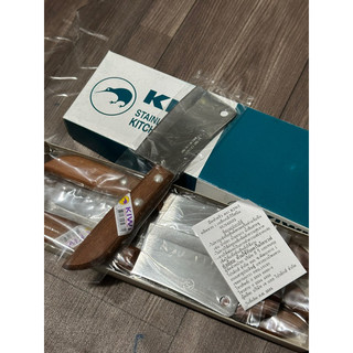 Dao Kiwi Thái Lan 504 Sắc Bén Chất Liệu Thép Không Gỉ Tay Cầm Cán Gỗ Chắc Chắn Dùng Gọt Trái Cây & Cắt Phomai
