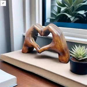Nhựa Trái Tim Tay Nâu Tượng Hiện Đại & Thẩm Mỹ & Trang Trí Phòng Cưới Cho Phòng Khách Phòng Ngủ Kệ Để Bàn