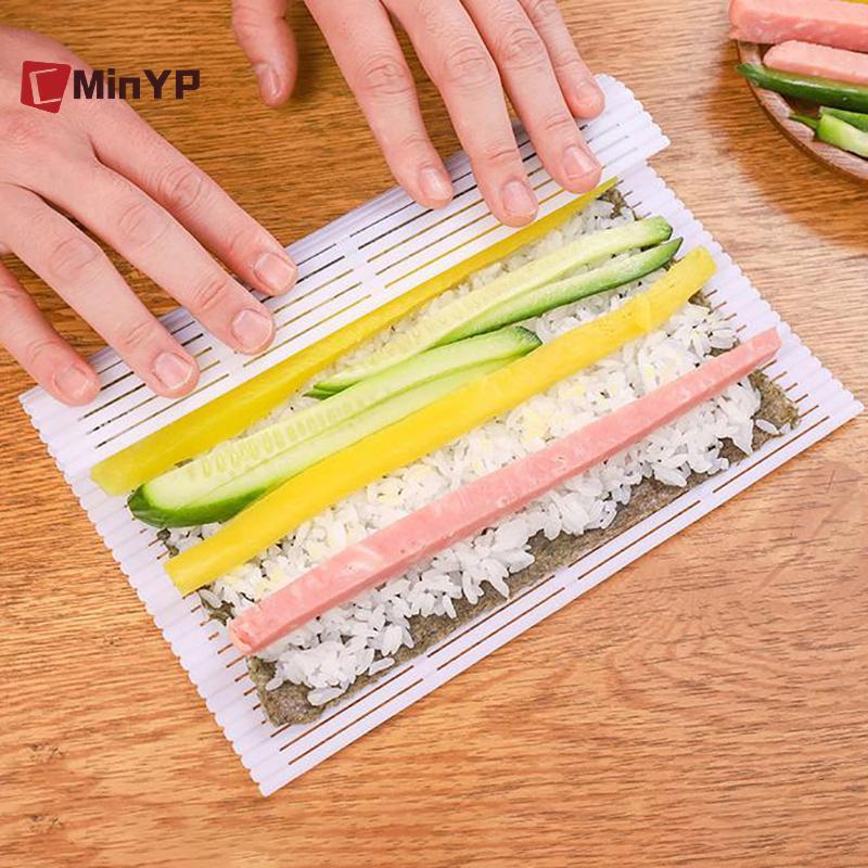 CMinYP DIY Sushi Con Lăn Thảm Có Thể Giặt Được Tái Sử Dụng Cuộn Sushi Khuôn Thảm DIY Thực Phẩm Cán Cơm Cán Máy Làm Bánh Cuộn Miếng Lót Vinh Quang