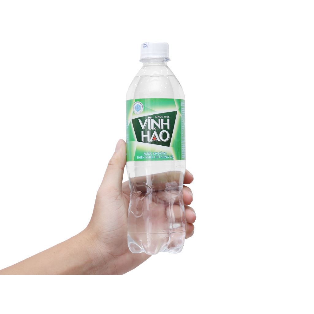 Thùng 24 chai nước khoáng có ga Vĩnh Hảo 500ml