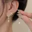 AqToCna 1 Đôi Tinh Tế Lá Kim Cương Giả Hoa Bông Tai Nữ sel Bông Tai Cô Dâu Tiệc Cưới Trang Sức AqToCna