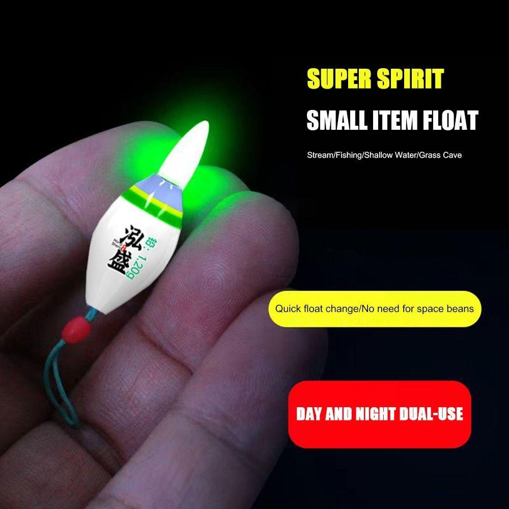 GETVOW Phao câu cá điện tử trượt, đèn xanh LED, tấn công, câu cá đêm, phù hợp đá