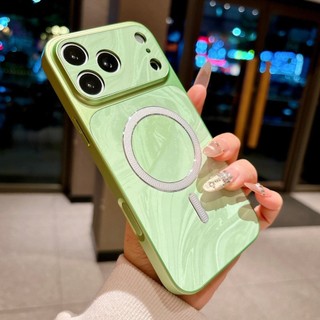 Ốp điện thoại hút từ vòng sóng nước nâng cao phù hợp cho iPhone17 Pro Max 16 15 14 13 Pro Max bảo vệ camera chống sốc chống rơi mặt sau cứng