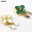 Khuy măng sét hoa tráng men SMILE, Vỏ nút men DIY, Khuy măng sét không may Phụ kiện may vá Hoa Bling Cuff Liên kết Trang phục trang trọng