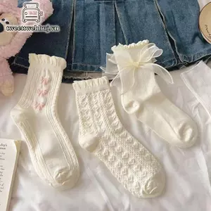 Nhíp 1 Cặp Gothic Sos Nơ Giữa Ống Preppy Phong Cách Công Chúa Sos JK Dạo Phố VN