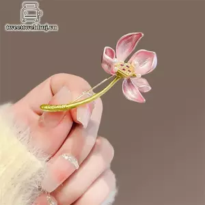 Nhíp Thời Trang Tinh Tế Hoa Sen Thổ Cẩm Dành Cho Nữ Bé Gái Thanh Lịch Hoa Sen Huy Hiệu Sáng Tạo Tính Khí Chân Quần Áo Phụ Kiện VN