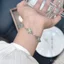 Vòng tay may mắn cỏ ba lá Opal bốn lá phong cách mới, Aoya Star Wish, Thời trang phù hợp, Quà tặng cho bạn gái