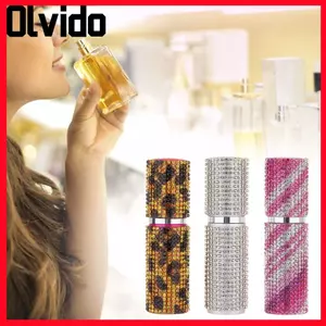 Chai nạp nước hoa OLVIDO, Chai xịt nước hoa phun sương mịn phụ, Hộp đựng mỹ phẩm Mini thấm kim cương di động Atomizer ngoài trời