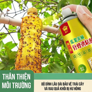 【COD】Chai xịt bẫy ruồi vàng Đài Loan 450ml, công thức đậm đặc, bám dính siêu chắc, chịu được mưa nắng ngoài trời.