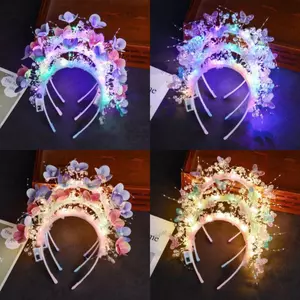 Băng đô LED phát sáng PYCOU, Ngọt ngào với đèn LED Băng đô phát sáng cổ tích, Phong cách cổ tích Trang trí hoa bướm Trang trí bướm Băng đô bướm Tiệc sinh nhật
