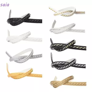 SAIA PVC Tự Dính Đường Viền, 12mm * 6mm Giả Nổi Cạnh Trang Trí, Tự Dính Giả Thạch Cao Mềm Đường 1M Khung Ảnh Viền Trần
