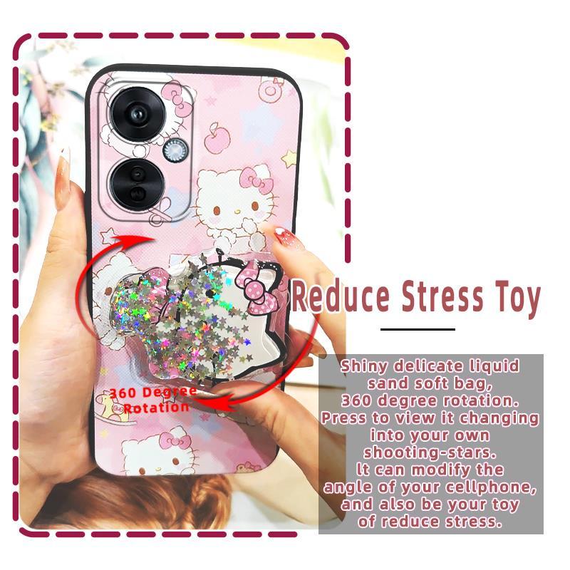 Ốp Điện Thoại Long Lanh Bền Đẹp Cho OPPO K11X / 1 + Nord CE3 Lite 5G / Nord N30 Chân Đế Chống Bụi Bẩn TPU Bảo Vệ Chân Đế Xoay Dễ Thương Bảo Vệ Ống Kính Điện Thoại Vỏ Mềm Chống Thấm Nước Hoạt Hình