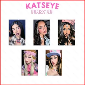 BH2 5 Cái / bộ Thẻ KATSEYE LOMO Thứ Bảy Đơn PINKY UP Bưu Thiếp Bộ Sưu Tập KPOP Ngôi Sao Ngoại Vi HB2