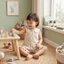 Bộ trang phục bé gái PYCOU, Bộ quần áo trẻ em có cổ tròn Peter Pan, dáng vẻ giản dị Vải nhẹ Nút thoáng khí Bộ áo không tay phía trước Bộ đồ chơi ngoài trời
