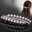 Kẹp Tóc PYCOU, Kẹp Tóc Lò Xo Cao Cấp Hai Hàng, Vintage Giả Ngọc Trai Sáng Bóng Thanh Lịch Barrettes Phụ Kiện Tóc