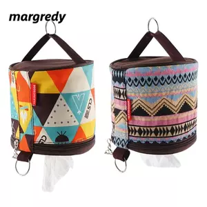 Giấy vệ sinh MARGREDY, Hộp đựng khăn giấy cắm trại có thể gập lại, Hộp đựng giấy vệ sinh di động phong cách quốc gia chất lượng cao
