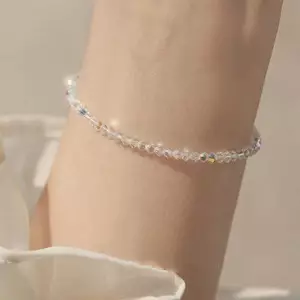 MAKY Siêu Nhấp Nháy Vòng Tay Pha Lê Siêu Chân Ánh Sáng Kết Cấu Sang Trọng Lớp Đơn Giản Nữ Trang Sức Quà Tặng VN
