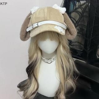 [Ktp] Mũ nồi Lolita Gothic mũ dễ Thương Mũ con chó con tai dài xương Punk cho nữ Mũ cosplay đa năng Quà Tặng