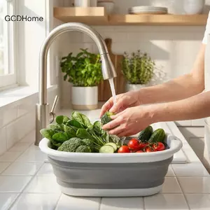 Chậu rửa gấp di động GCDHome Chậu rửa có thể gập lại để du lịch Bảo quản gia đình Vệ sinh và sử dụng ngoài trời HOT
