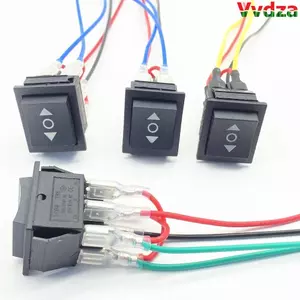 VVDZA Động cơ đảo chiều phân cực tạm thời, Công tắc đặt lại tự động 6 chân 220V 10A, Đặt lại đôi 3 vị trí ô tô điều khiển động cơ