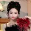 Nữ Lưới Sang Trọng Ngọc Trai Hoa Dây Kẹp Tóc Nữ Lông Tơ Cá Mập Vuốt Tóc Phụ Kiện Tóc Mũ Đội Đầu