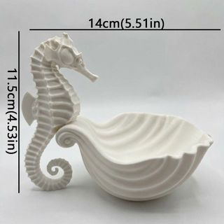 Khay đựng đồ hình cá ngựa SENRTY, Đế trưng bày trang sức bằng nhựa in 3D, Giá đựng mỹ phẩm ổn định trang trí dễ thương đa chức năng Máy tính để bàn