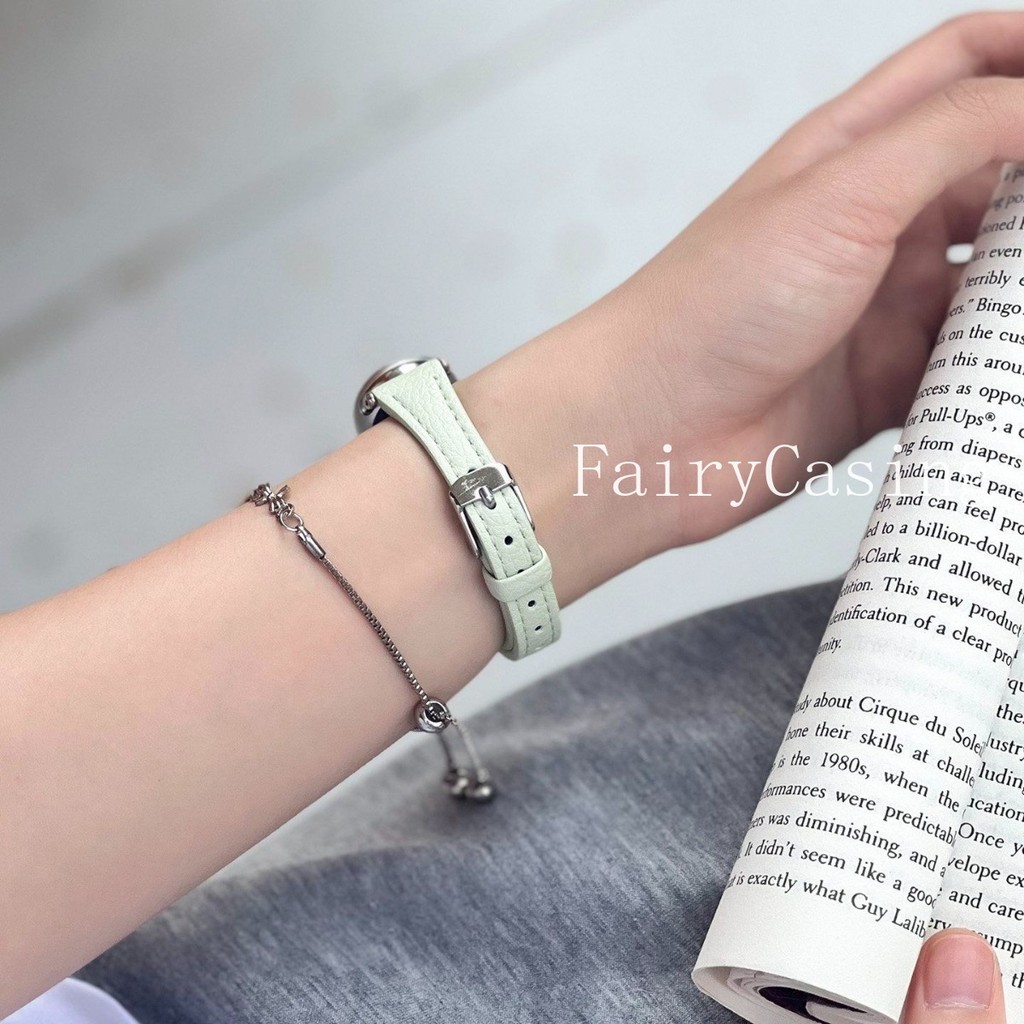 Dây đeo bằng da họa tiết mỏng Litchi cho Xiaomi Mi Band 10 9 8 7 cho Redmi Watch 6 5 4 Vòng đeo tay thay thế