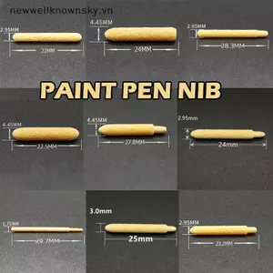MỚI 10 Chiếc Bút Sơn Fine Nib Bút Đánh Dấu Nib Đa Năng Nạp Lại Cho Thùng Ống Chất Lỏng Phấn Bút Sơn Bút Có Thể Thay Thế Nib Phụ Kiện SKY