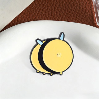 Mũm mĩm Tròn Ong Men Trâm Pin Tối Giản Hoạt Hình Dễ Thương Bumblebee Ve Áo Pin Cho Ba Lô Quần Áo Phụ Kiện Quà Tặng Cho Những Người Yêu Côn Trùng