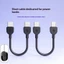 Móc Khóa Di Động Cáp Dữ Liệu Ngắn PD60W Dây Sạc Nhanh Cáp Dữ Liệu Silicon Type-C Sang IOS / Type-C Cáp Dữ Liệu Sạc Điện Thoại Cho Power Bank