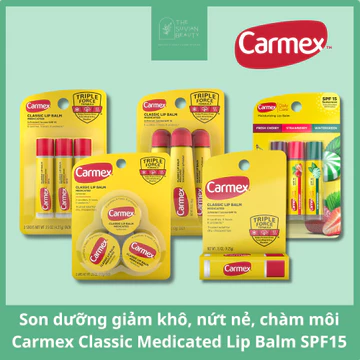 Son dưỡng giảm khô, nứt nẻ môi Carmex Classic Medicated Lip Balm SPF15