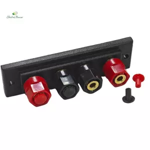1 Cái Phụ Kiện Âm Thanh Loa Khuếch Đại Khung Xe Đầu Cuối Đầu Ra Bốn Vị Trí Thiết Bị Đầu Cuối Soundbox Loa Vàng Dây Ban mới