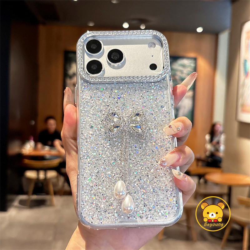 Ốp Điện Thoại Nơ Lấp Lánh Cho OPPO A17 A17K A16 A16S A15 A15S A11S A8 A6 Max A5 A5i A5M A3 Năng Lượng A3i A3X A2M A2X A1i A1S A1X Pro Vỏ Mềm Khung Kim Cương Sáng Dễ Thương