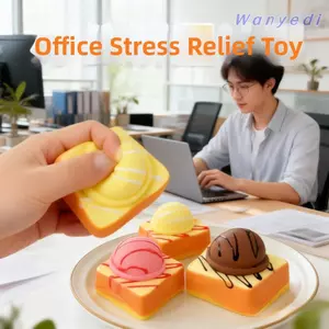 WANYEDI Bóp Đồ Chơi, Mô Phỏng Phục Hồi Chậm Chống Căng Thẳng Bóp, Quà Tặng Di Động Bánh Mì Mềm Kem Đồ Chơi Giảm Căng Thẳng
