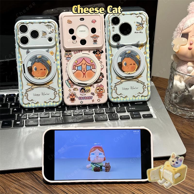 Giá đỡ điện thoại 360 độ Ốp điện thoại búp bê hợp thời trang cho iPhone Ốp cho iPhone 14 13 12 11 15 Plus 16 17 Pro Max